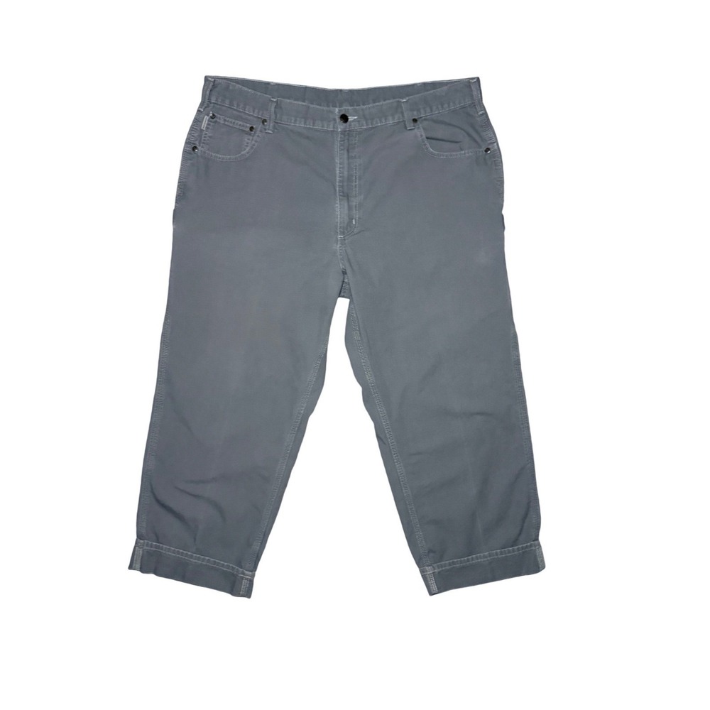 Carhartt Loose Fit Carpenter Pants Mens 42x30 Gray Canvas Workwear